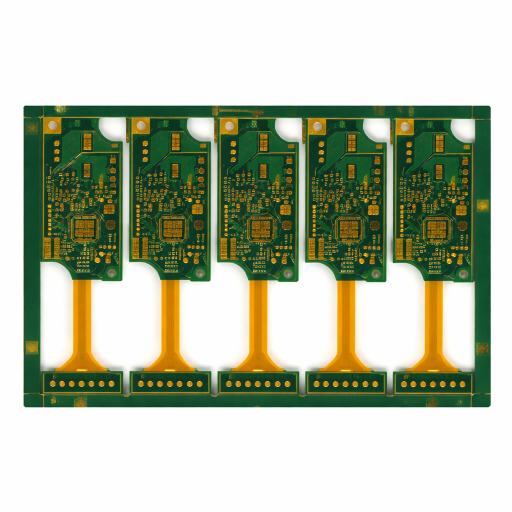 Golden Triangle Rigid Flex PCB 2 Layer 4MIL Hole Size HASL Surface Treatment